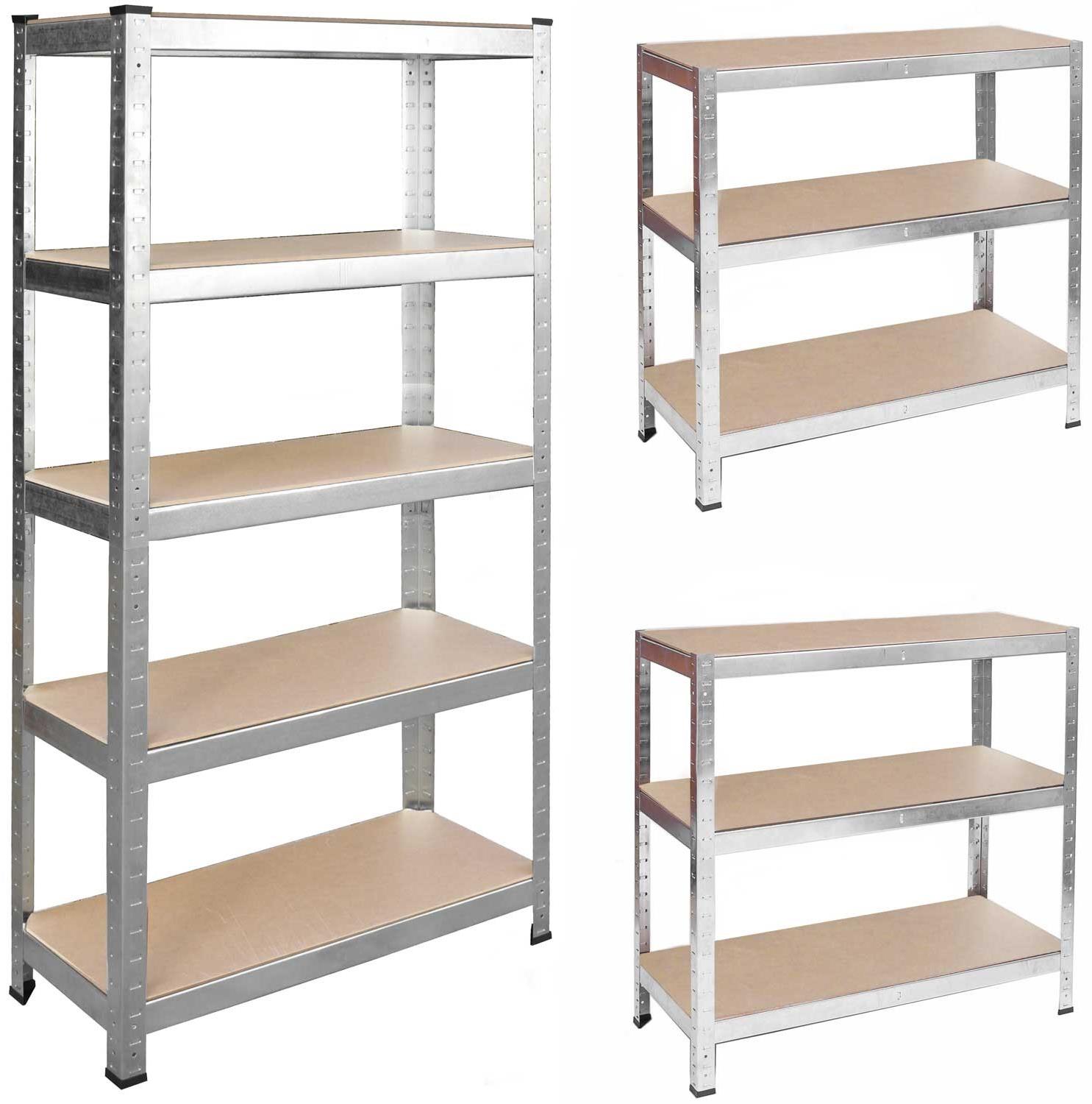 Humberg Kovový regál 150 × 75 × 30 cm strieborný