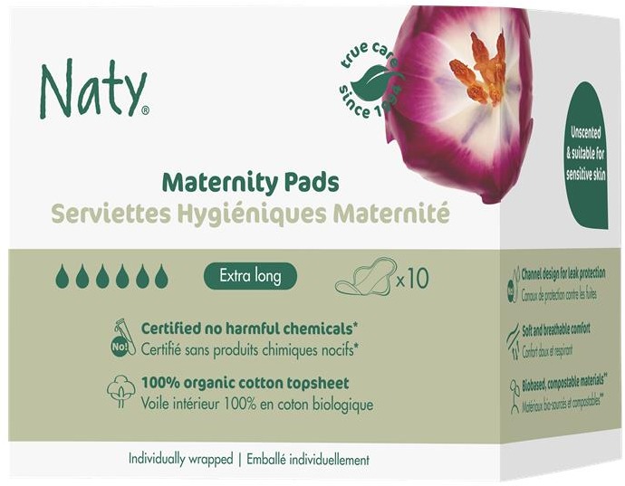Eco by Naty Dámske materské vložky po pôrode – 10 ks