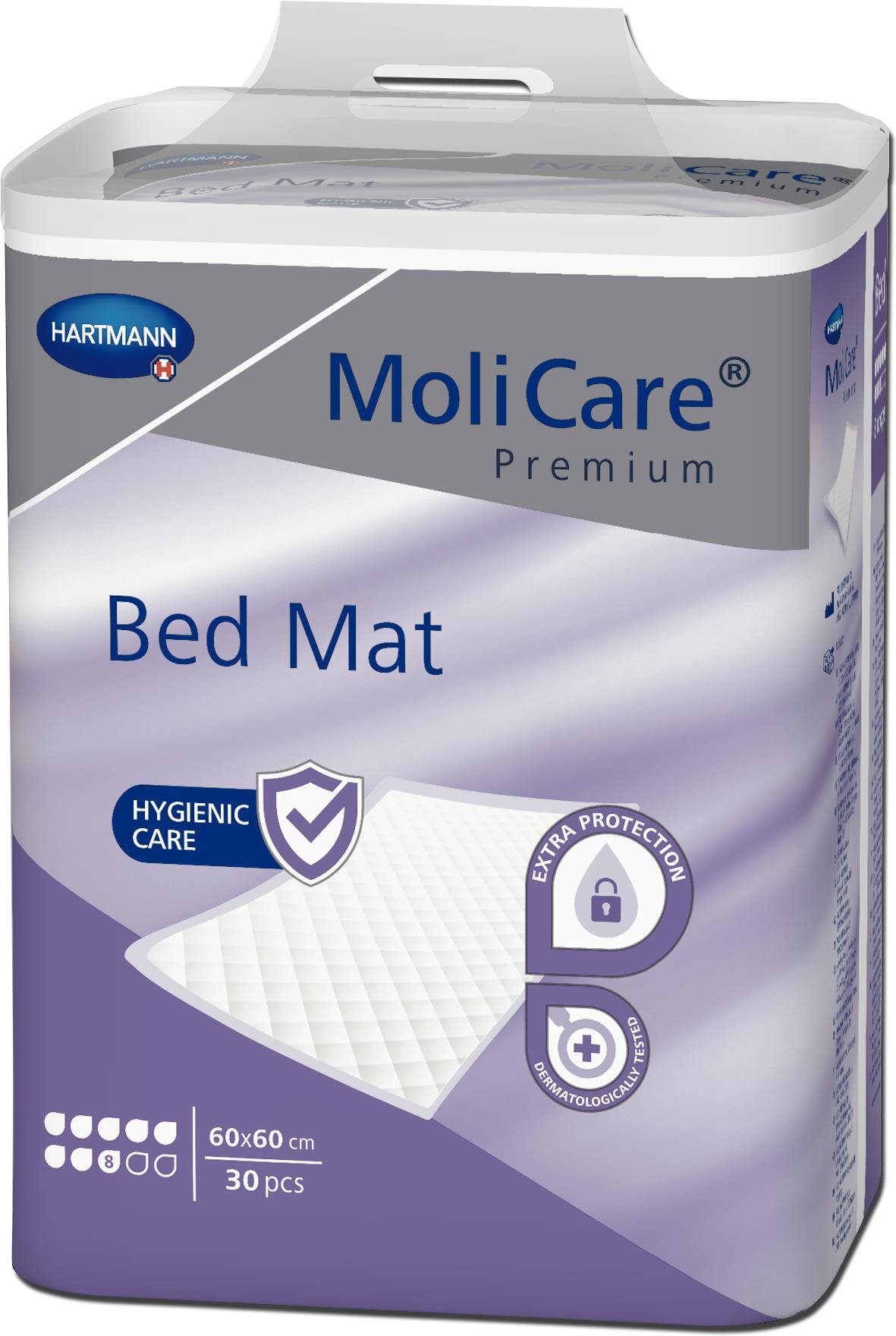 MOLICARE Bed Mat 8 kvapiek 60 × 60 cm 30 ks