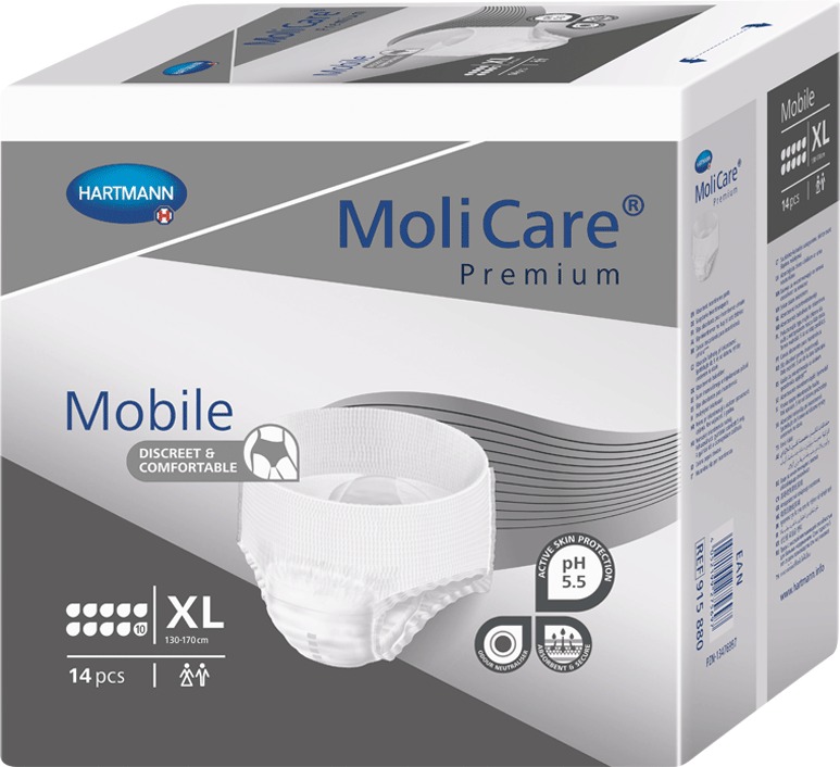 MoliCare Mobile 10 kvapiek veľkosť XL, 14 ks