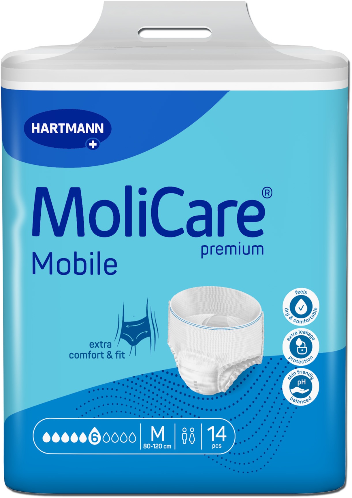 MoliCare Mobile 6 kvapiek veľkosť M, 14 ks