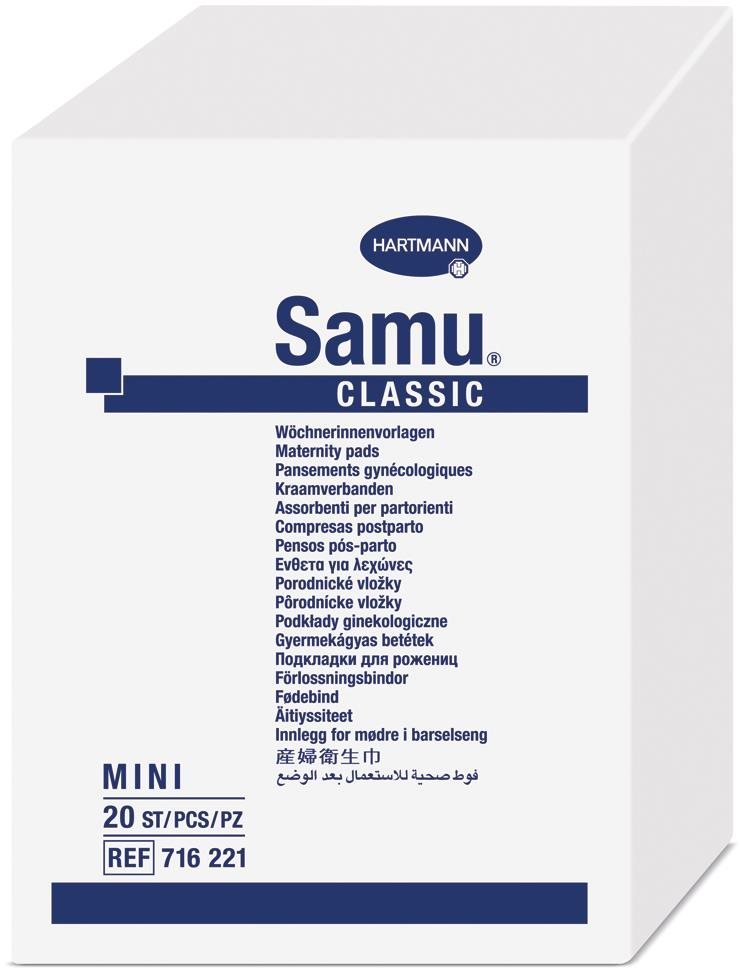 SAMU Classic Mini pôrodnícke vložky, 20 ks