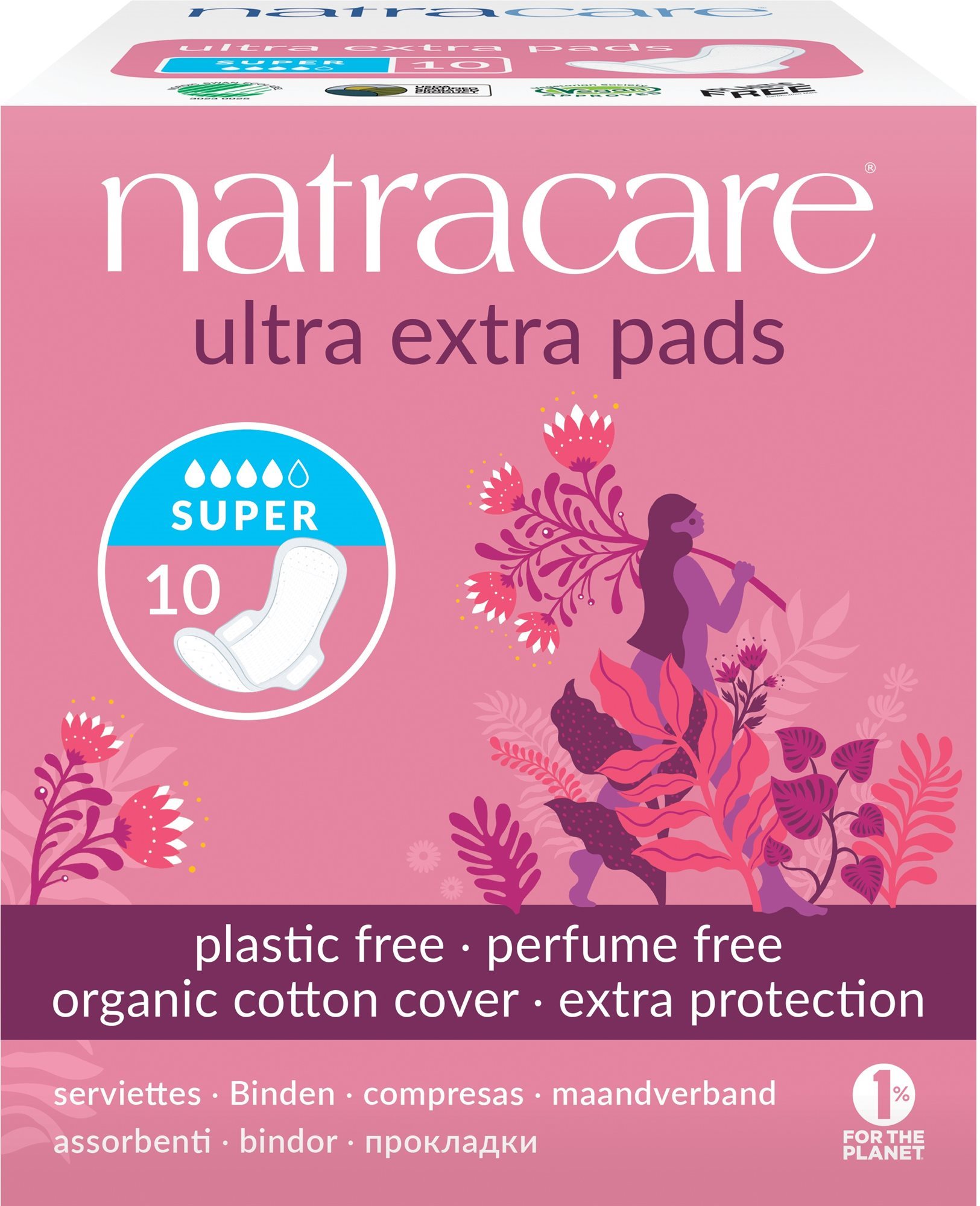 NATRACARE Ultra extra SUPER s krídelkami 10 ks
