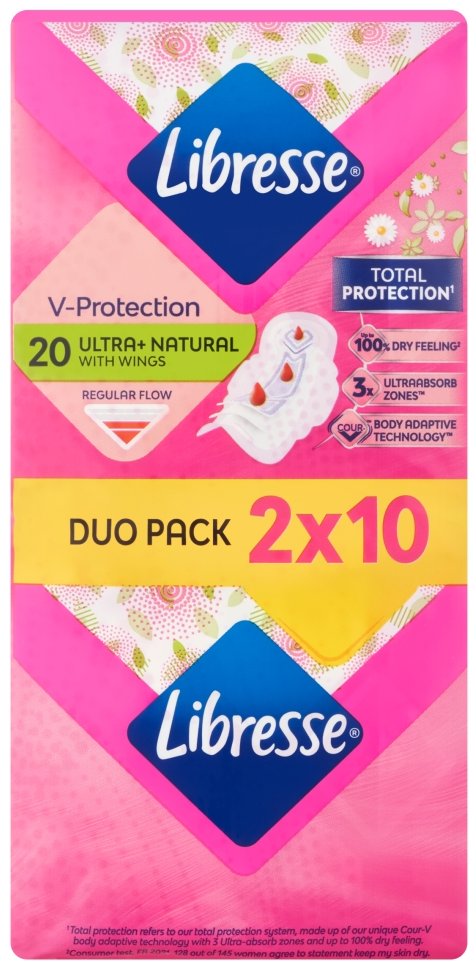 LIBRESSE Ultra Normal Wing Aloe 2× 10 ks