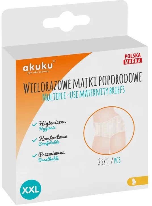AKUKU popôrodné nohavičky na opakované použitie veľ. XXL, 2 ks