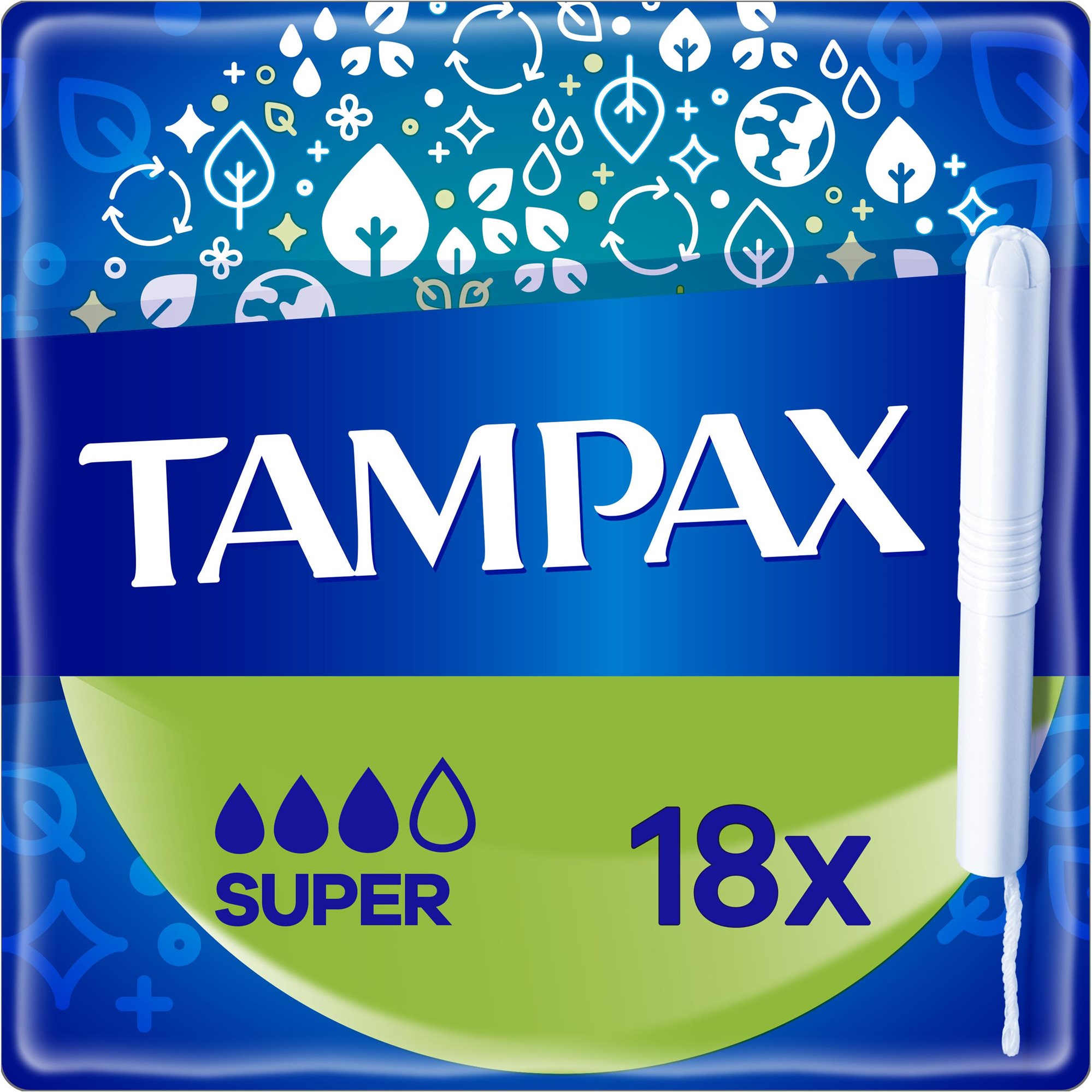 TAMPAX Super tampóny s papierovým aplikátorom 18 ks