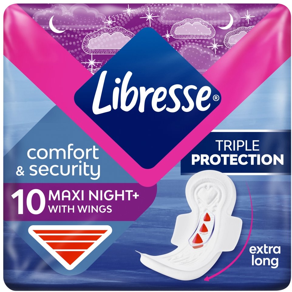 LIBRESSE Maxi Night+ Comfort & Security 10 ks