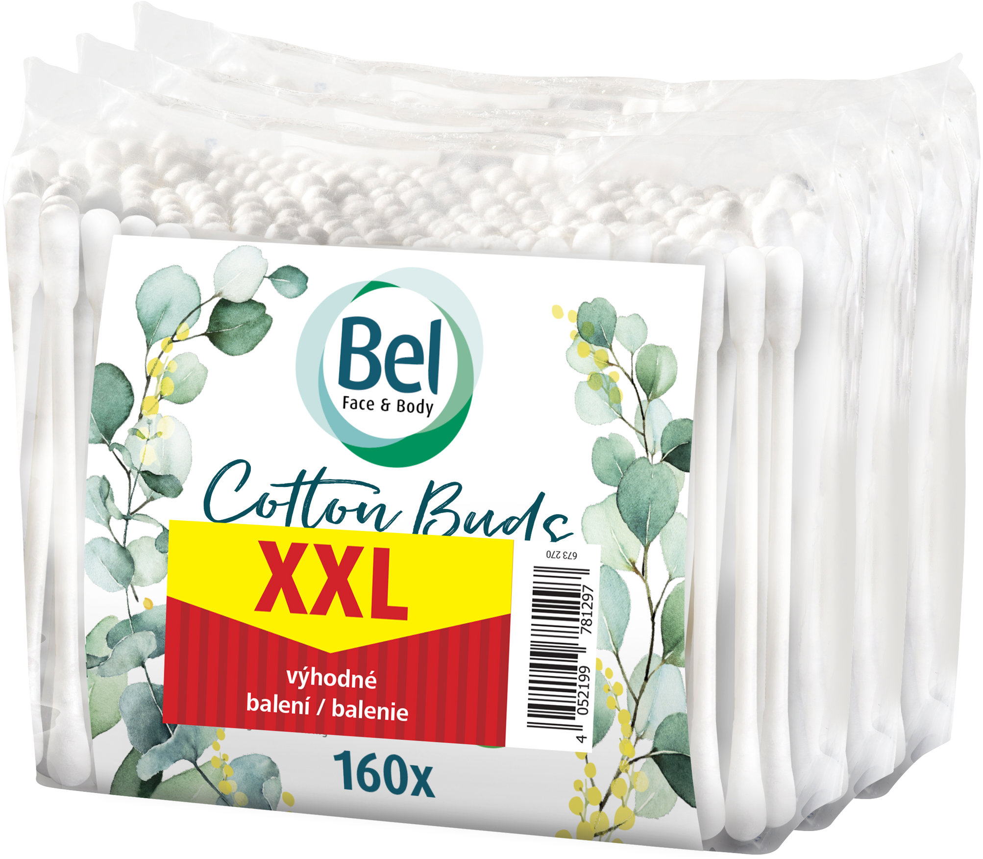 BEL Face & Body Cotton XXL pack 3× 160 ks