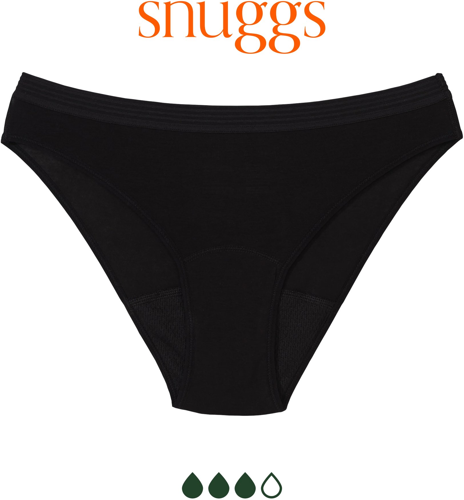 SNUGGS Brief Tencel na silnú menštruáciu, veľkosť M