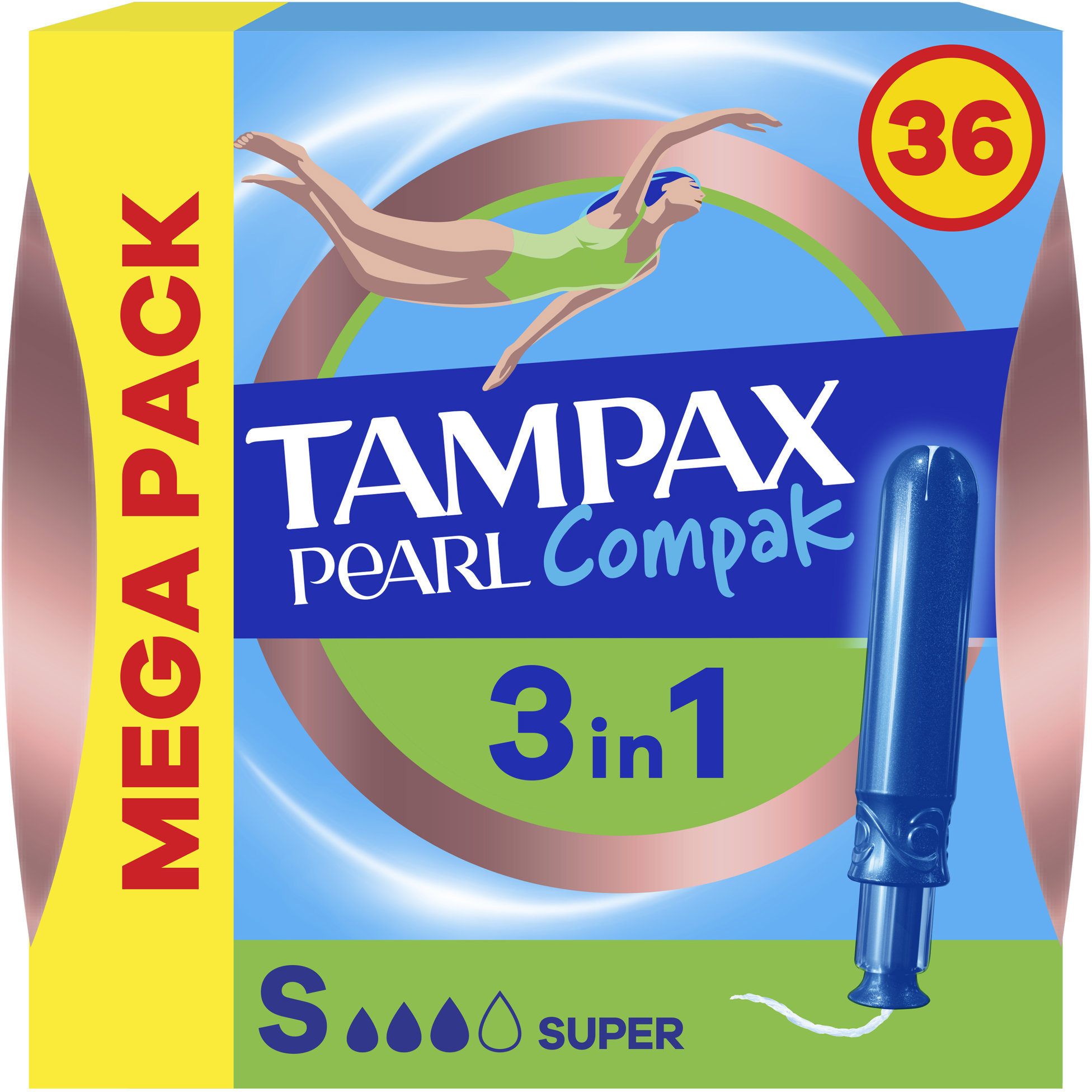 TAMPAX Compak Pear Super s aplikátorom 36 ks