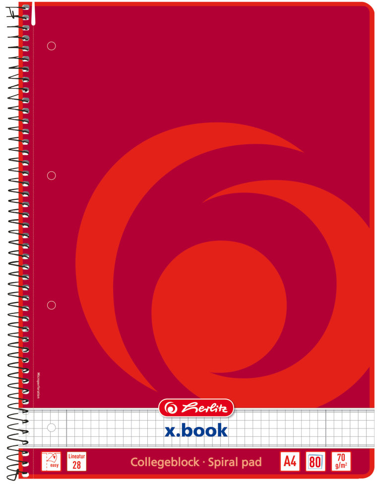 HERLITZ A4 80 listov, štvorčekový, 70 g/m2