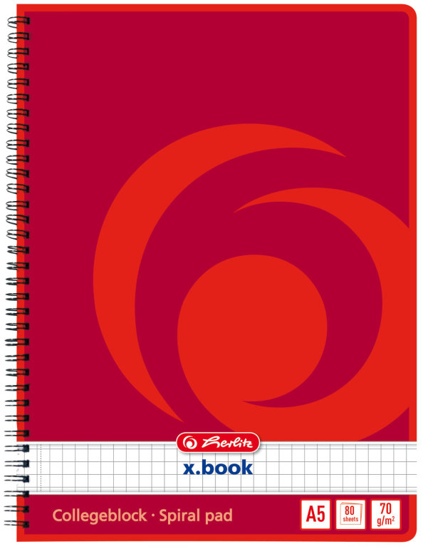 HERLITZ A5 80 listov, štvorčekový, 70 g/m2
