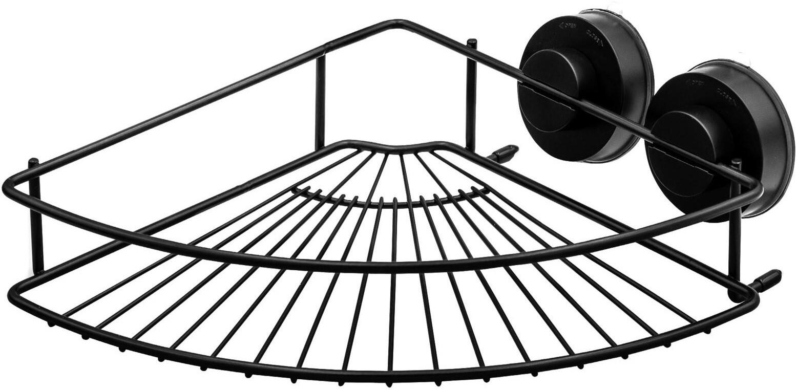 Ridder Vacuum Polica rohová nehrdzavejúca oceľ, čierna 12020010