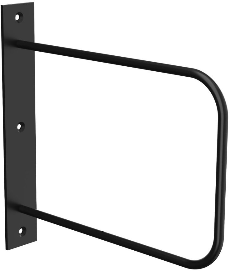 Walteco Konzole BEND, 220 × 230 mm, nosnost 30 kg, matná černá