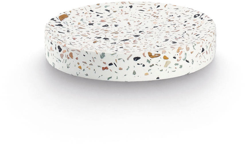 ZELLER Mydelnička cement motív terrazzo 11,6 × 2 cm