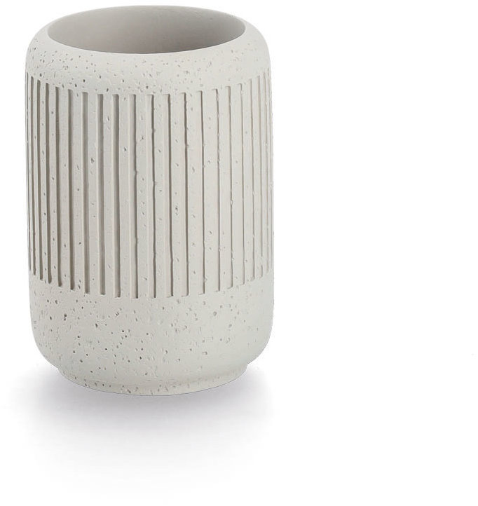 ZELLER Téglik na kefky motív Cement, sivý 7 × 10,2 cm