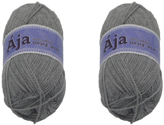 BELLATEX SET 2 ks Priadza Ája NGM 50 g, 907 svetlo šedá
