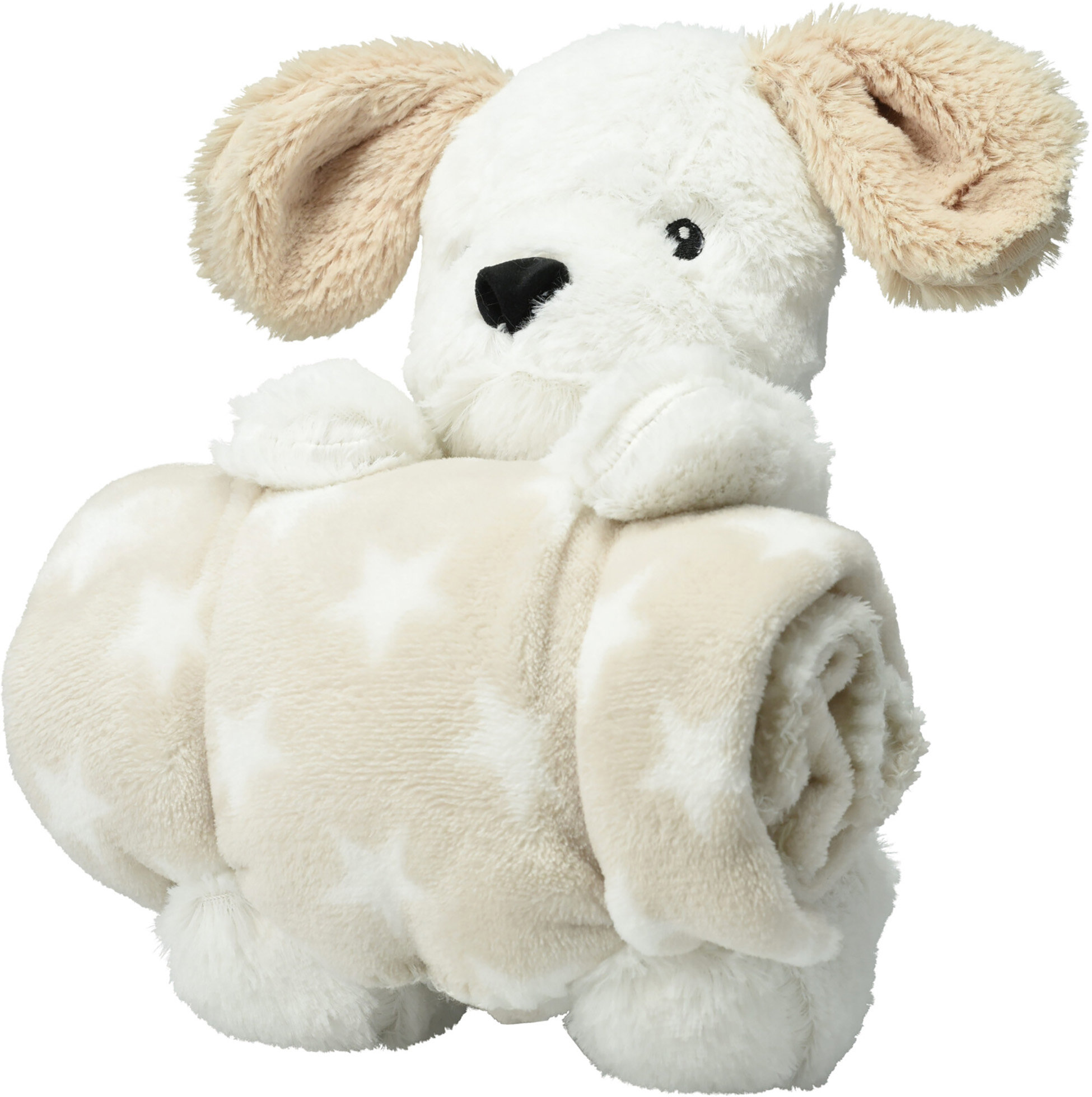 H & L Mäkký psík s dekou s hviezdami pre deti 75 × 100 cm