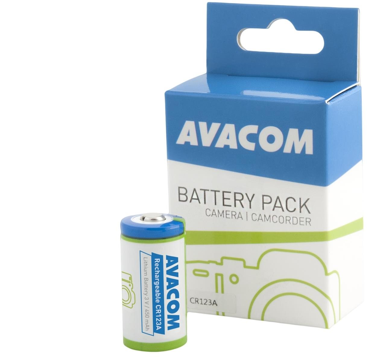 Avacom nabíjacia batéria CR123A 3 V 450 mAh 1,35 Wh