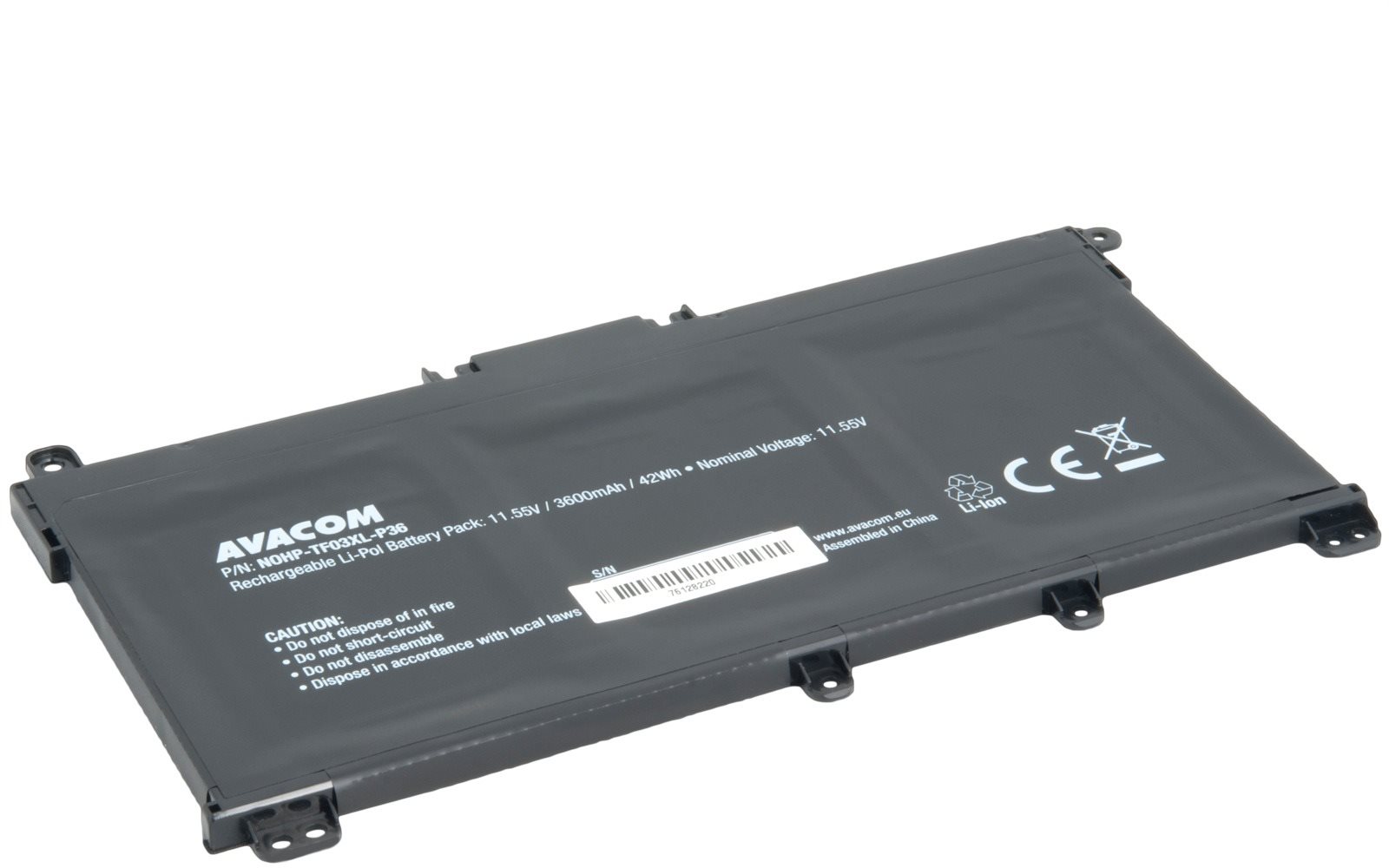 AVACOM TF03XL HP Pavilion 14-bk 15-cc Series Li-Pol 11.55V 3 600 mAh 42 Wh