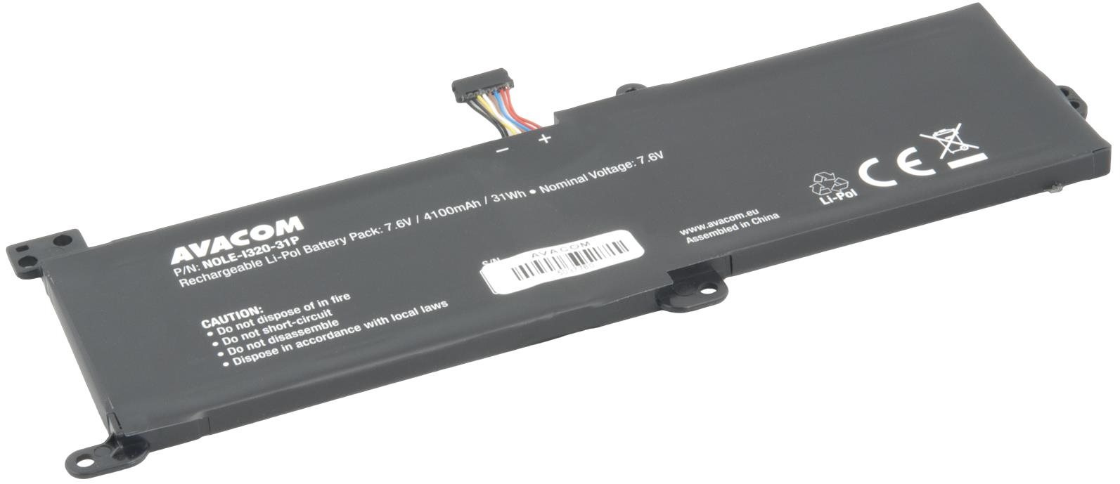 AVACOM do Lenovo IdeaPad 320, 330, S145, V15 Li-Pol 7,6 V 4100 mAh 31 Wh