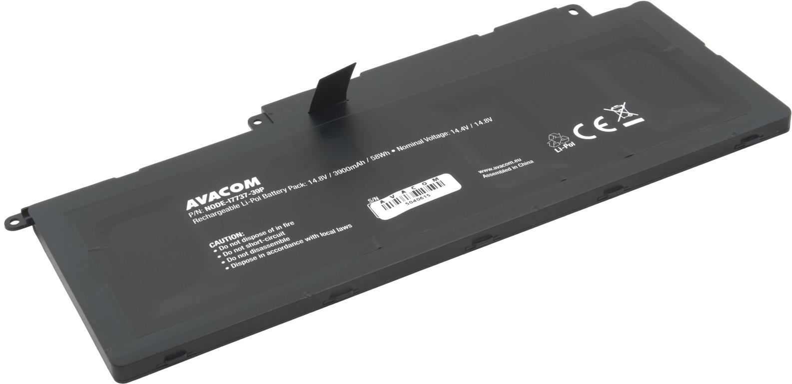 Avacom pre Dell Inspiron 7537, 7737 Li-Pol 14,8 V 3900 mAh 58 Wh