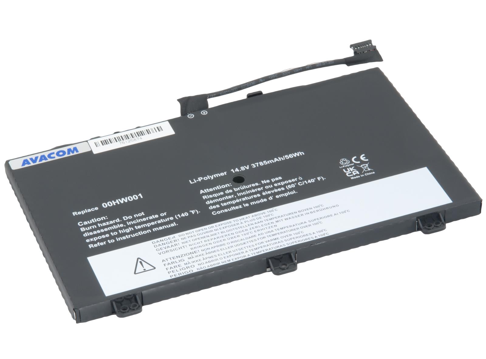 Avacom pre Lenovo ThinkPad S3 Yoga 14 Series Li-Pol 14,8 V 3785 mAh 56 Wh