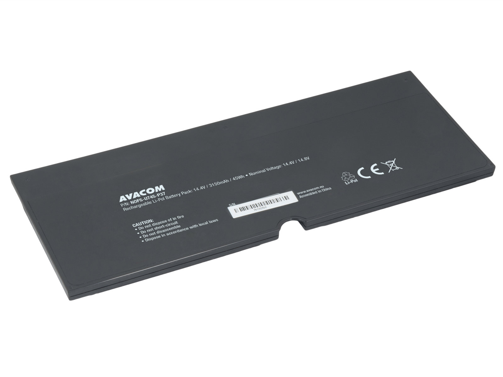 AVACOM pre Fujitsu LifeBook U745, T904 Li-Pol 14,4 V 3150 mAh 45 Wh