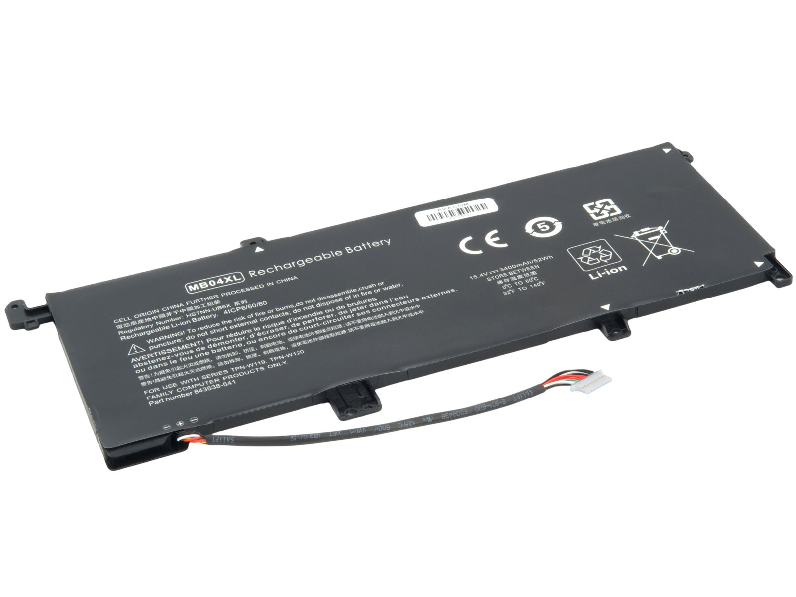 AVACOM MB04XL pre HP Envy 15-aq series Li-Pol 15,4 V 3400 mAh 52 Wh