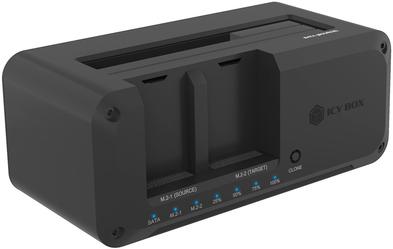 ICY BOX IB-2924MSCL-C31 s klonováním pro 2,5"/3,5" SATA a M.2 NVMe