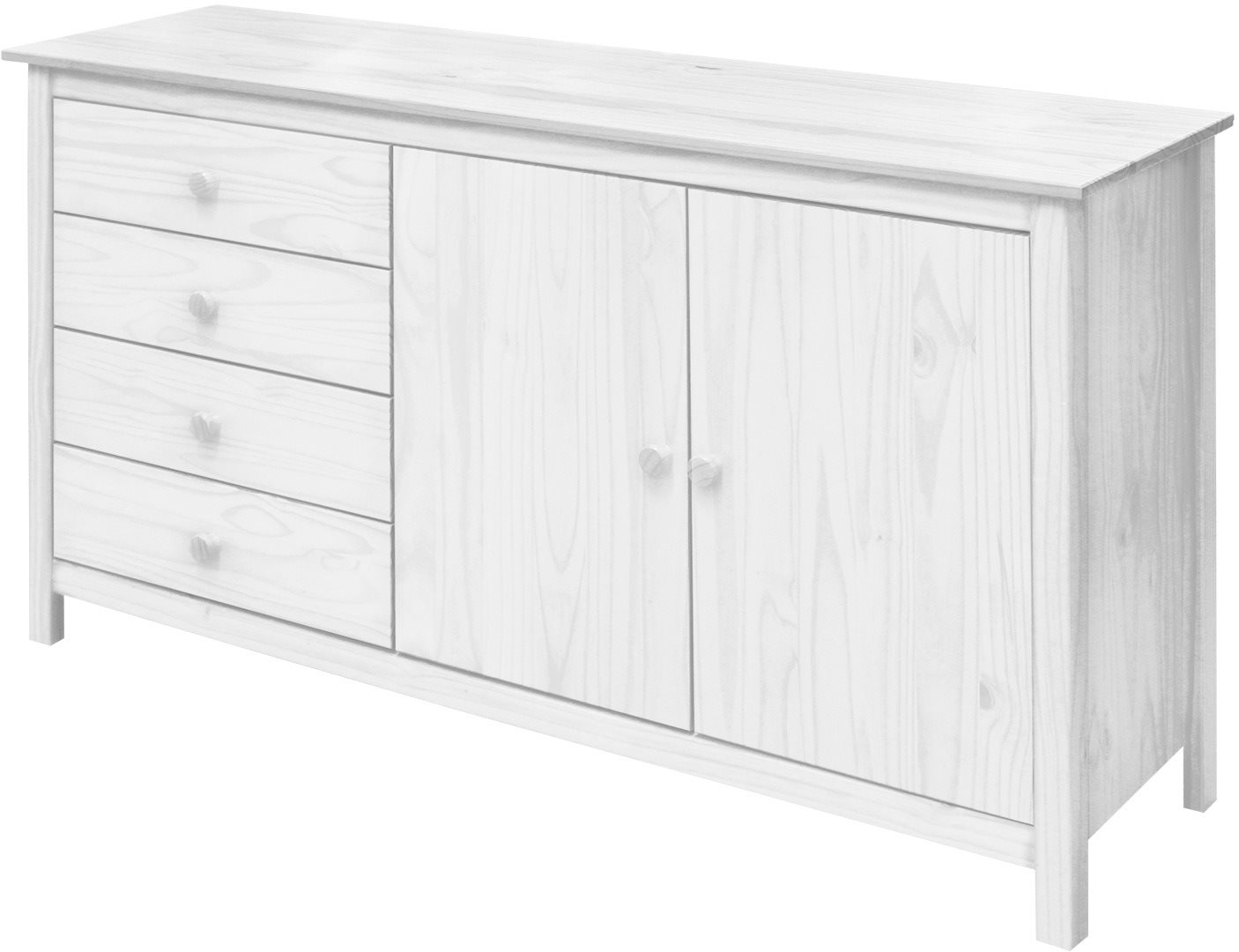 IDEA Komoda 2 dvere + 4 zásuvky TORINO biela