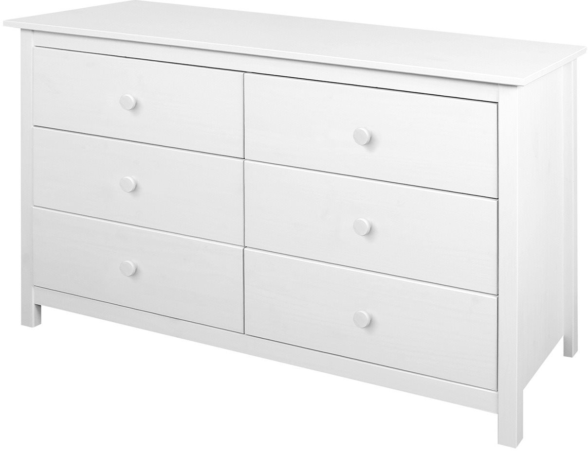 IDEA Komoda 6 zásuviek TORINO biela