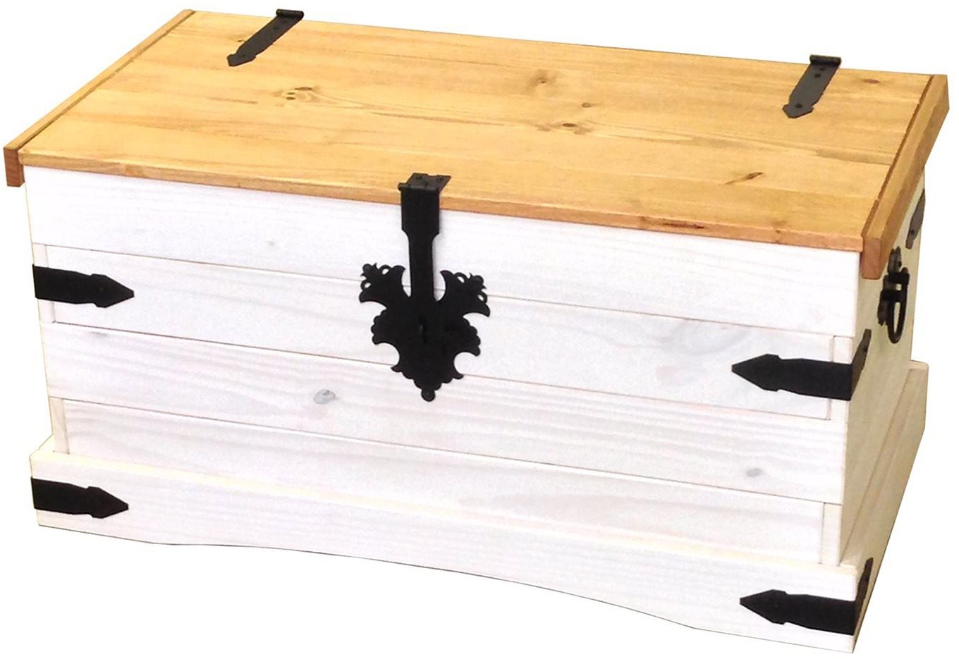 IDEA Nábytok Truhlica CORONA, biely vosk, 16451B