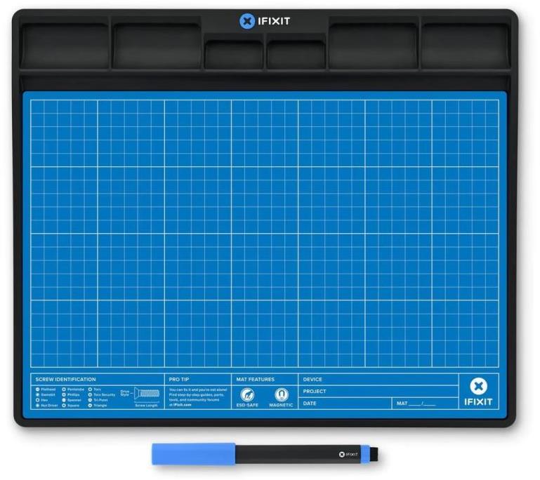 iFixit FixMat magnetická projektová podložka, 25 × 30 × 1,1 cm