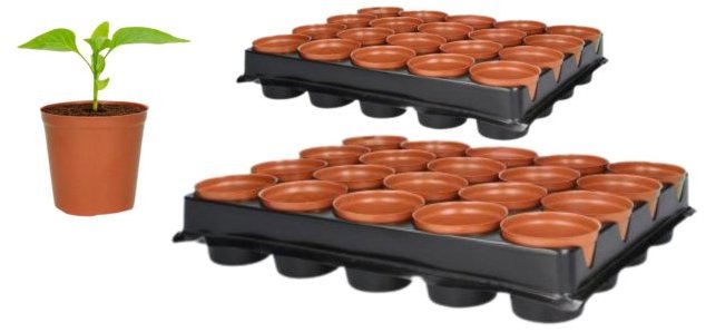 Igotrend Květináč sadbový, průměr 6 cm, 2 x balení po 20 ks