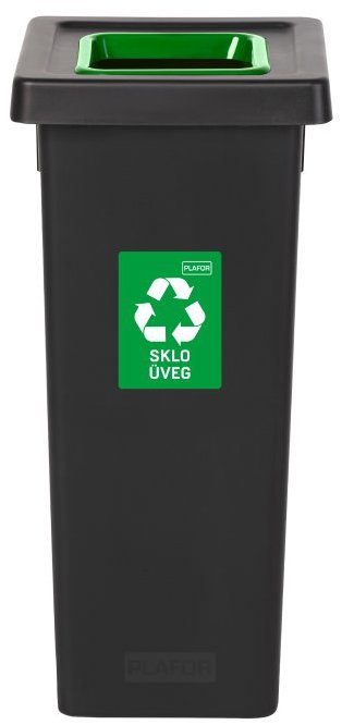 Igotrend, 720002 Kôš na triedený odpad 53 l, FIT BIN čierno/zelený