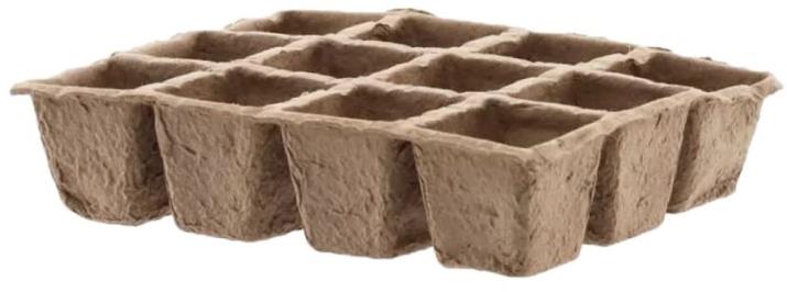 IGOTREND Kvetináč rašelinový plato (6 × 12), 21 × 17 × 4,5 cm, 6 ks
