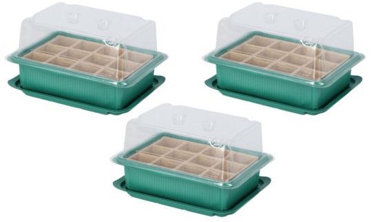 Igotrend Minipařeniště - ochranný poklop na rostliny, 20 × 14 × 12 cm, set 3 ks