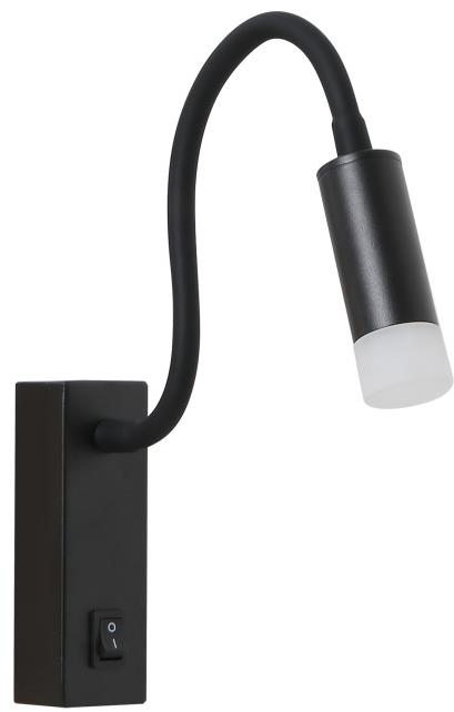 IMMAX GOAL s vypínačom, LED, 3 W, čierna s akrylom