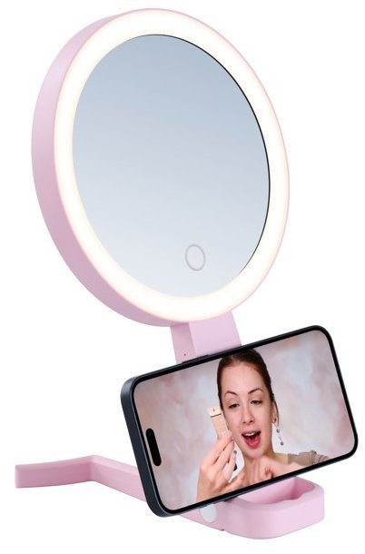 IMMAX SWEET Make up LED obojstranné, 10× zväčšovacie, CCT, ružové