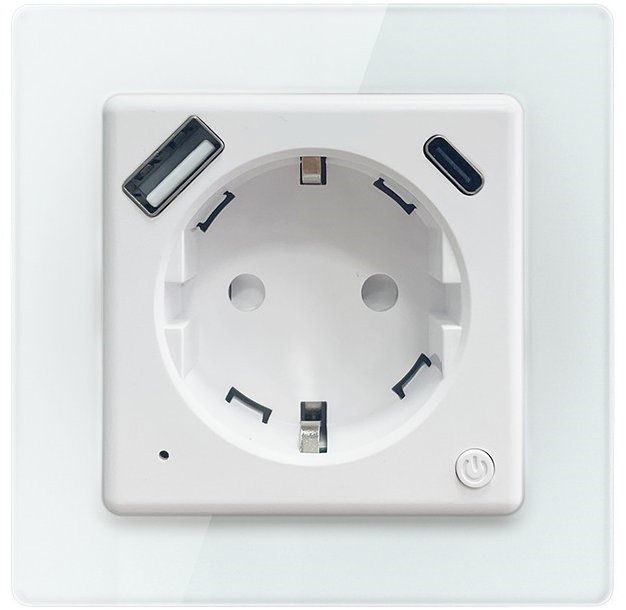 IMMAX NEO Nexa bez kolíka, typ F, 1× USB, 1× USB-C, PD 20 W, Zigbee