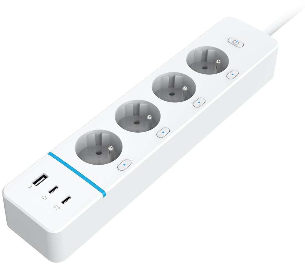 IMMAX NEO LITE Smart predlžovací prívod 4AC+1× USB +2× USB C, Power delivery, typ E, WiFi