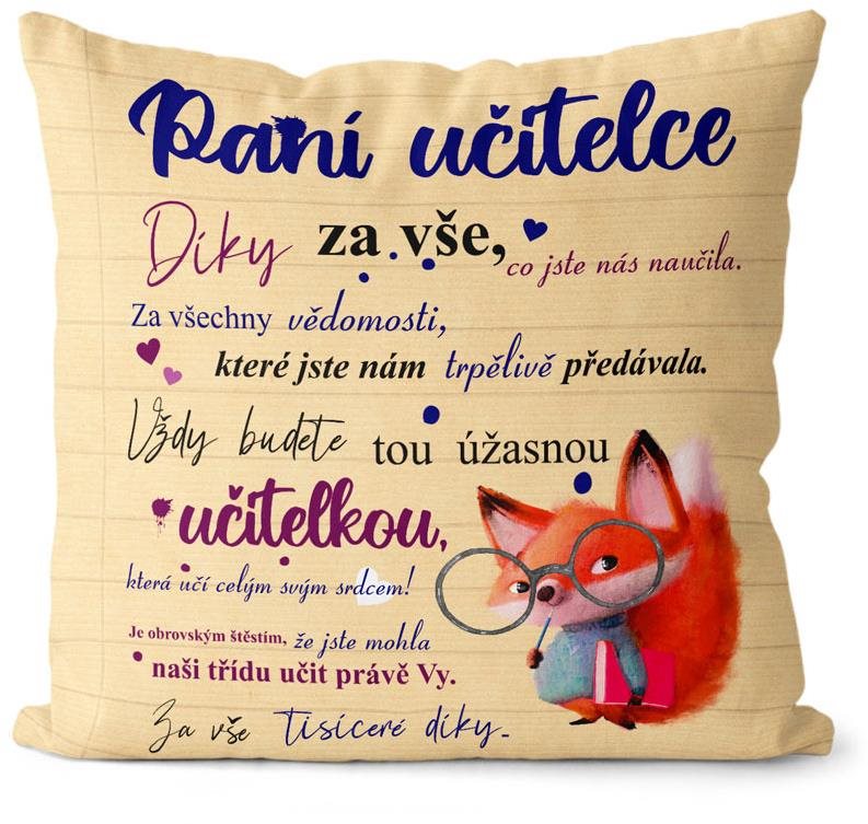 Impar vankúš Pani učiteľke