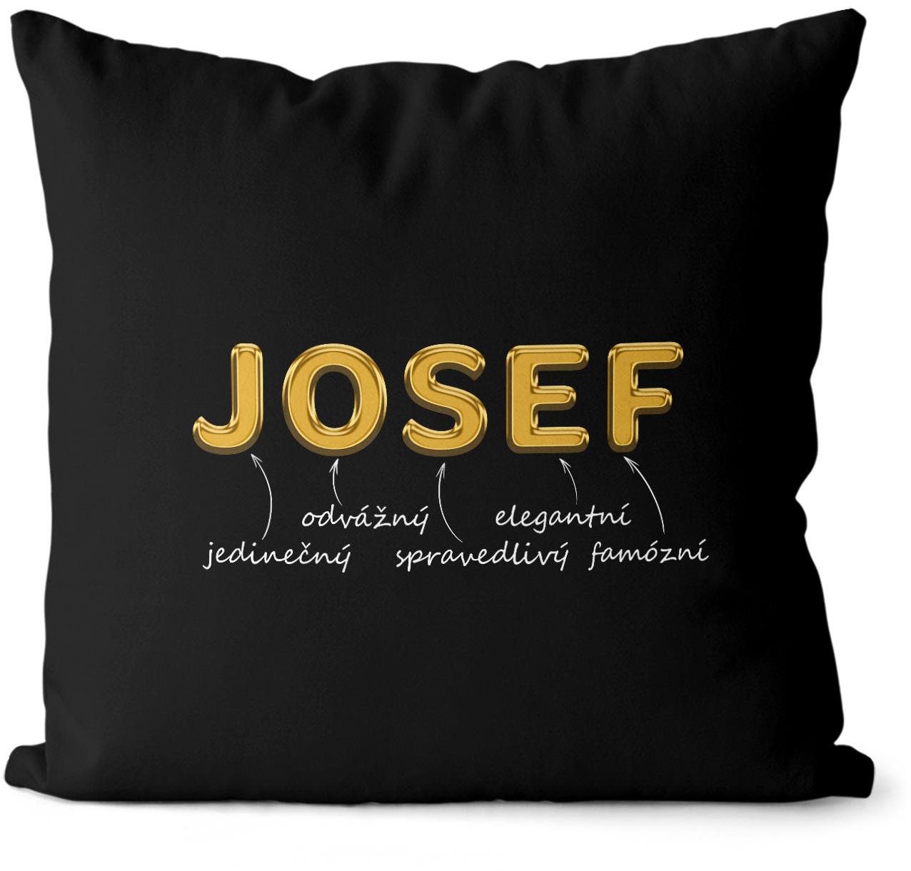 Impar polštář zlatý muž. jméno Josef
