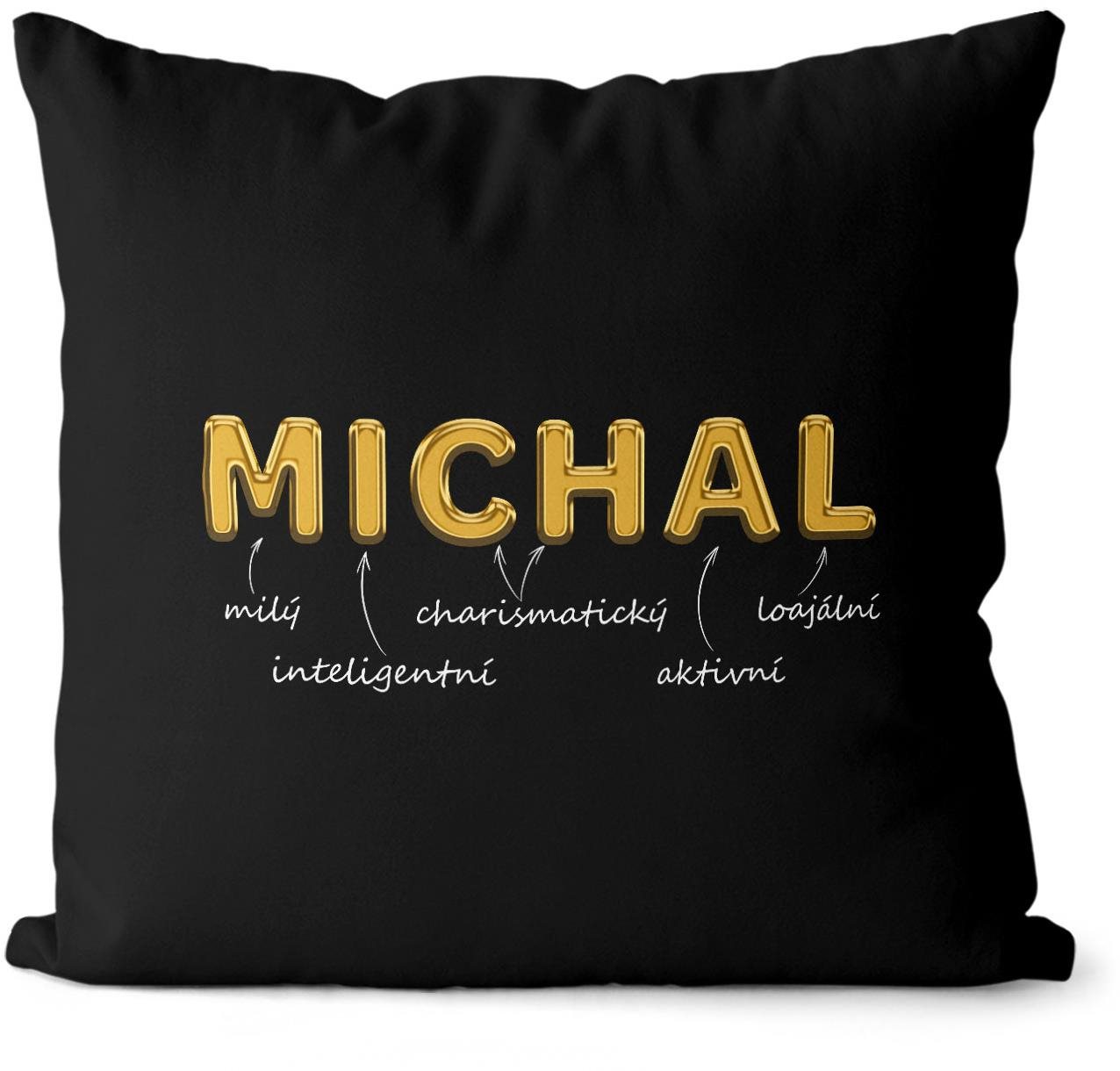 Impar polštář zlatý muž. jméno Michal