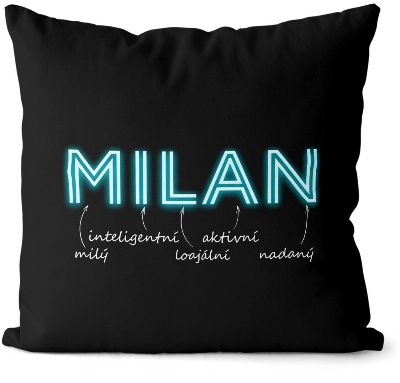 Impar vankúš neónový muž. meno Milan
