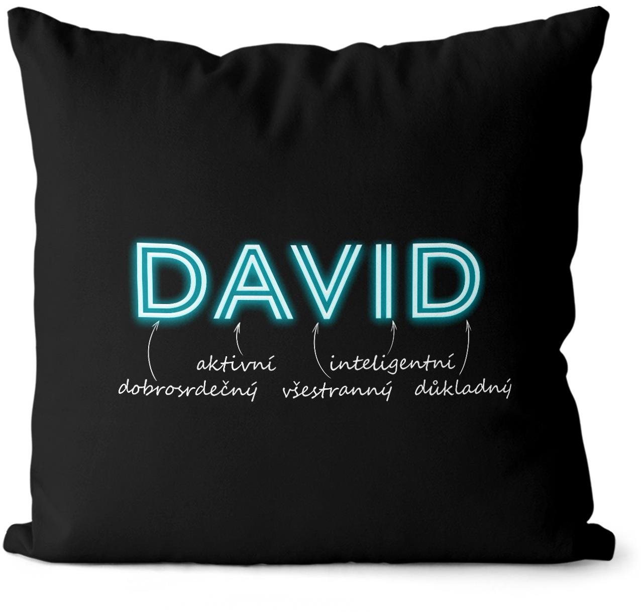 Impar vankúš neónový muž. meno David