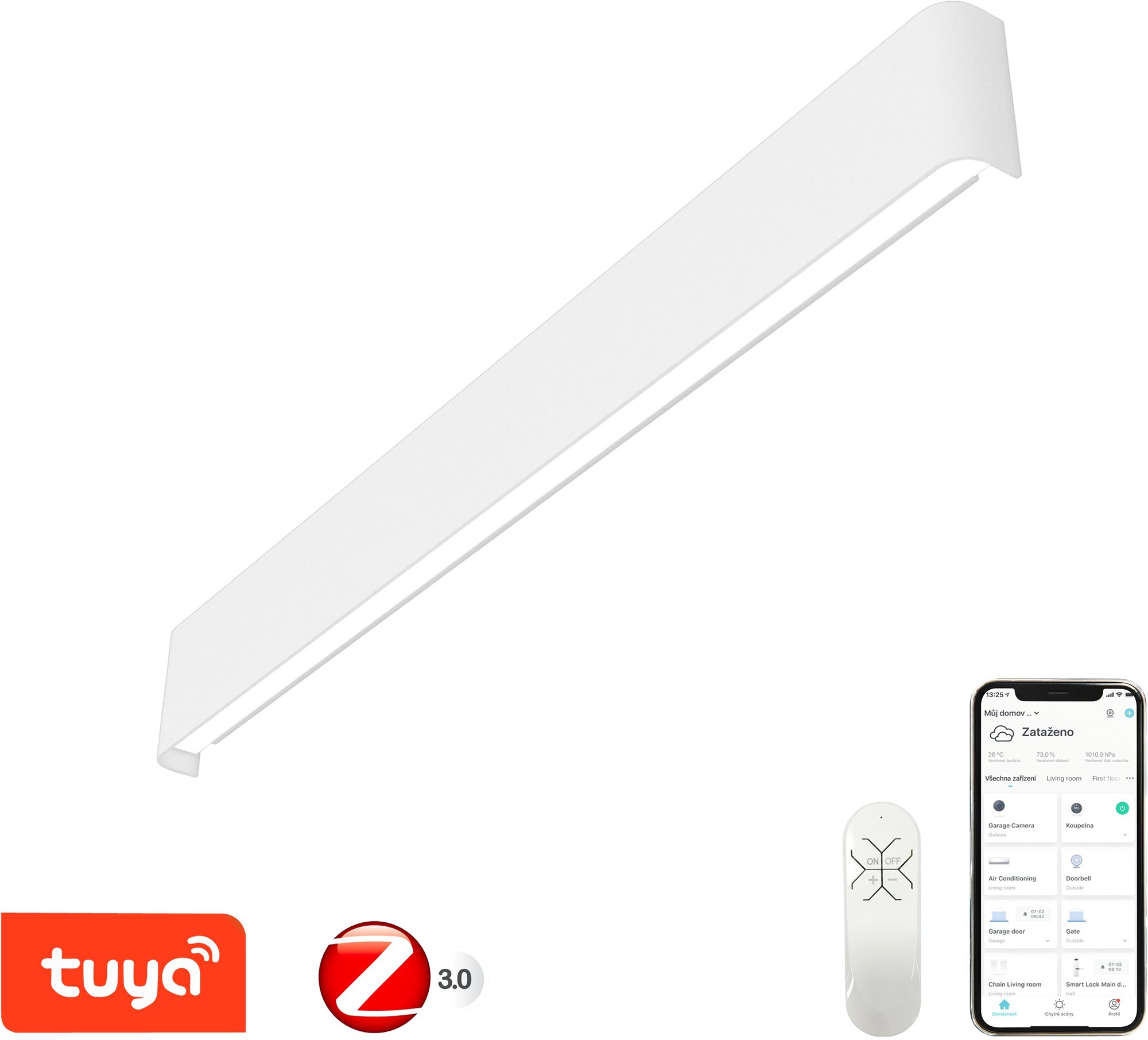 Immax NEO LÍNEA Smart nástenné svietidlo 76cm 40W biele Zigbee 3.0