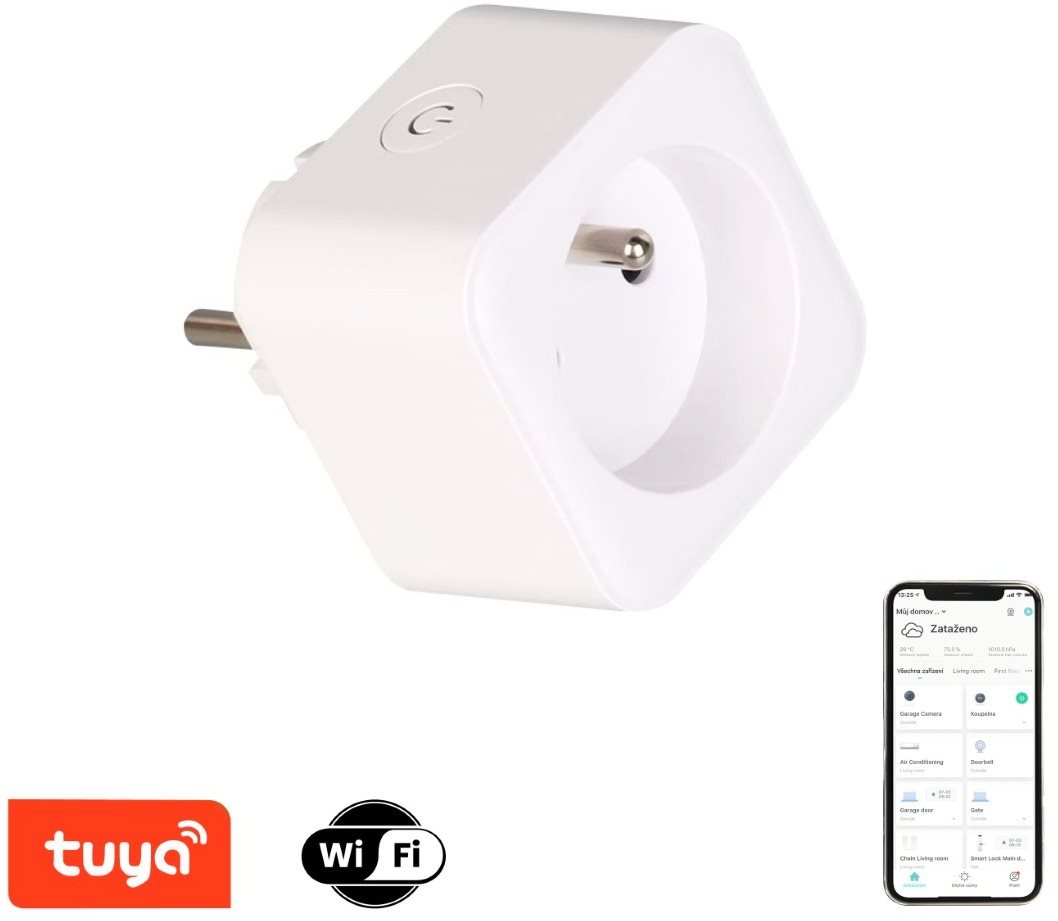 Immax NEO LITE Smart vnútorná zásuvka v2 s kolíkom, typ E, WiFi
