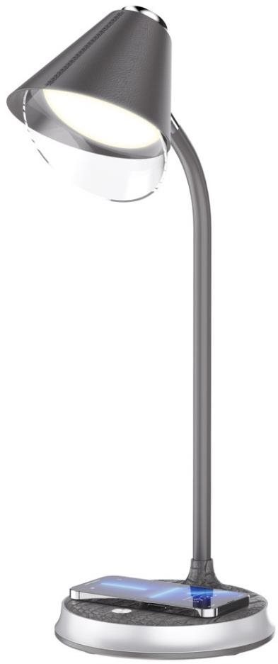 Immax LED Finch s Qi nabíjaním sivá so striebornými prvkami